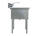 thumbnail image 6 of 30 in. x 24 in. Commercial Stainless Steel One Compartment Sink With 18 in. x 24 in. x 14 in. Bowl and Faucet, 6 of 7