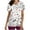 A_White#6, variant on EGNMCR Scrub for Women Short Sleeve Casual Printed V Neck Pocket Scrub Top Workwear