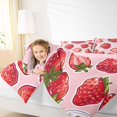 thumbnail image 4 of Manfei Pink Red Strawberry Bedding Comforter Set, Cartoon Fruit Print Twin Comforter Sets, Teen Kid Child Reversible Bedding Set, Ultra Soft Home Decor, 2pcs, 4 of 8