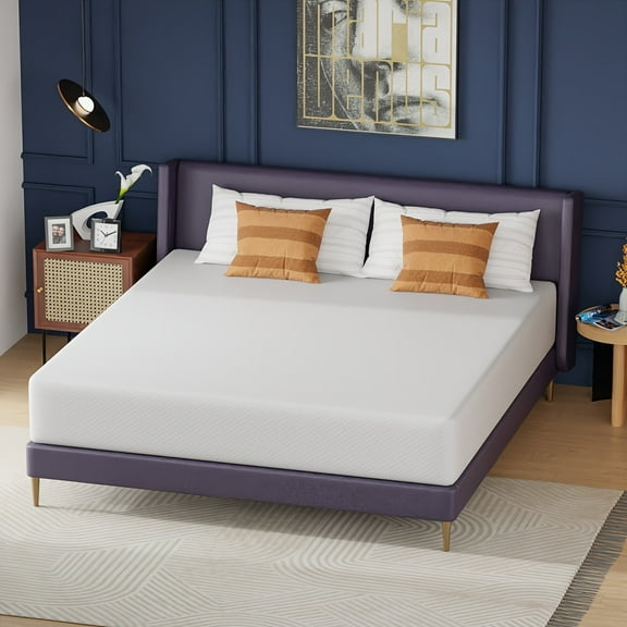 12 Inch Queen Mattress, Memory Foam Mattress, Medium-Firm Mattress, Breathable Bed Mattress with Removable Cover in Box, White