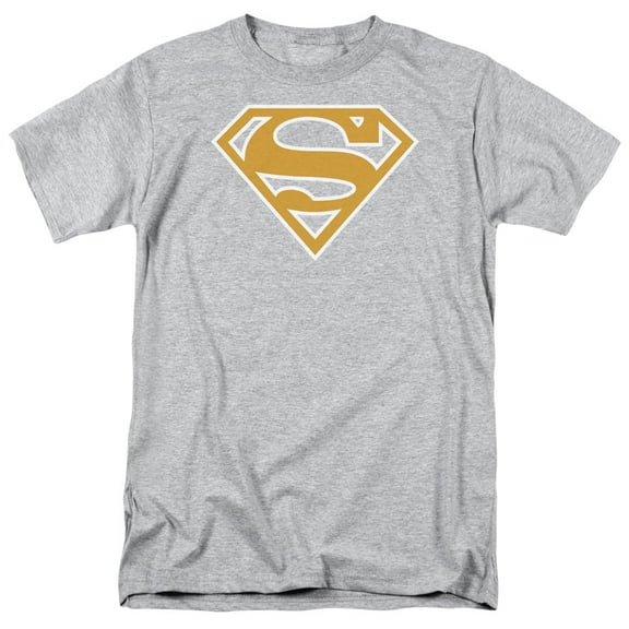 Superman - Lt Orange & White Shield - Short Sleeve Shirt - XXXXX-Large