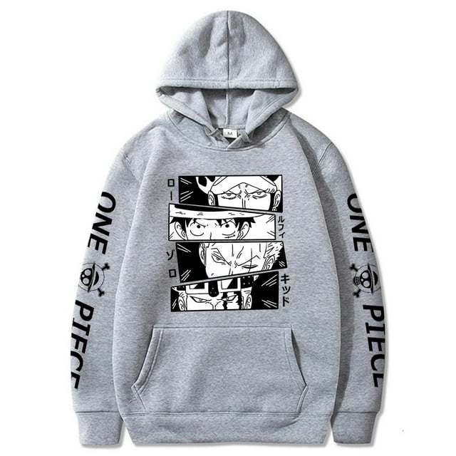 Sudadera con capucha de Anime de una pieza para niños, Luffy, Zoro Law, Tops acogedores, Sudadera de Felpa, Moletom, impresión de calidad, no se cae