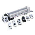 thumbnail image 1 of Camión Portacoches De Transporte, Decoraciones, Camión Portacoches Portátil De 2 Capas, Juguete Con 6 Modelos De Coches Para Interiores, 1 of 7