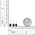 thumbnail image 3 of Gem Stone King 925 Sterling Silver Blue Sapphire Pendant and Earrings Jewelry Set for Women (3.06 Cttw, Oval 7X5MM, Gemstone September Birthstone, With 18 inch Silver Chain), 3 of 3