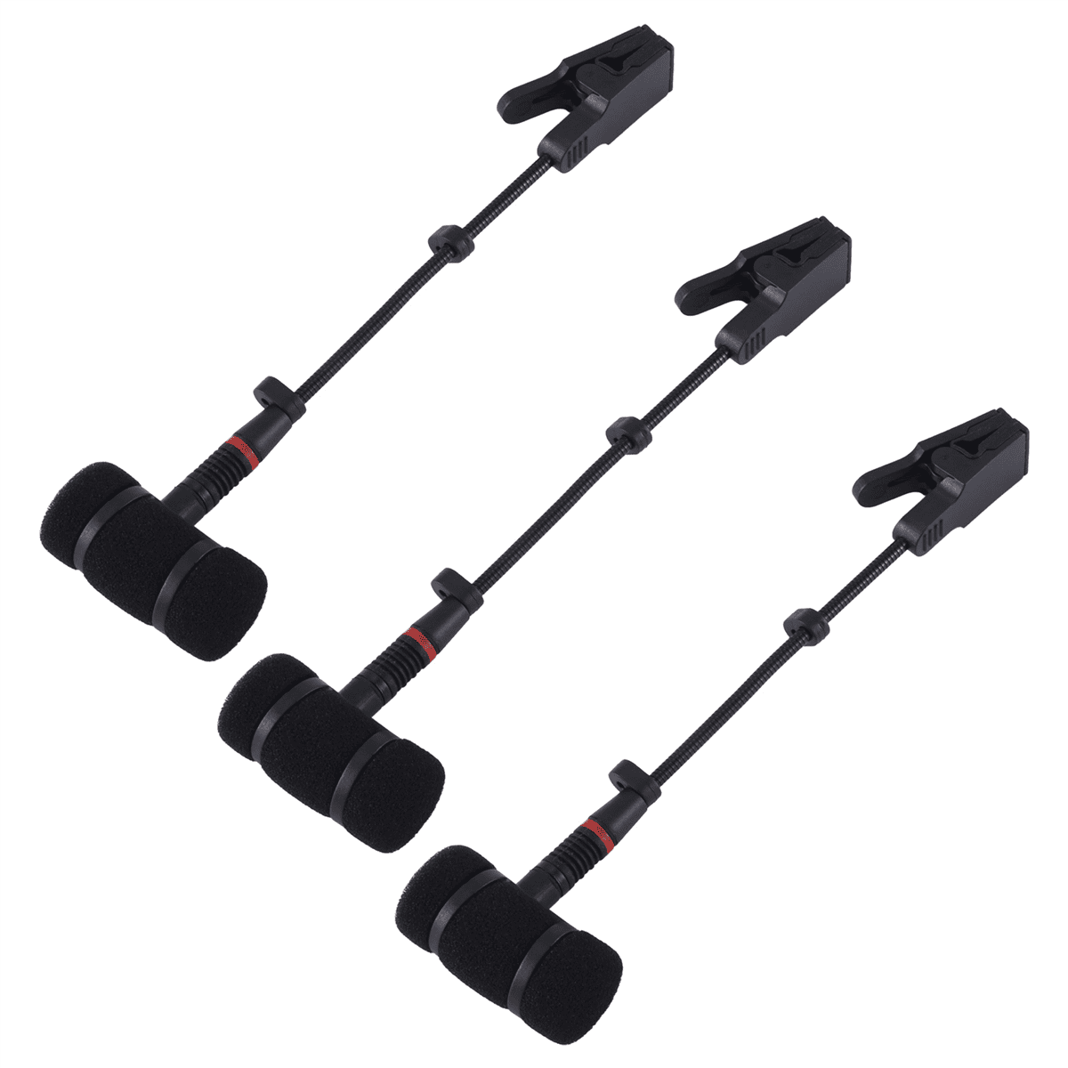 3X Saxophone Microphone Holder for Wind Instrument Mic Mount Stand Microphone Mini Shock Mount Holder,3 x Saxophone Microphone Holder,Black