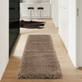 thumbnail image 2 of LBaiet 2' x 6' Beige Solid Rectangular Shag Rug Runner, 2 of 4