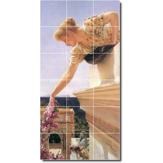 Ceramic Tile Mural-Lawrence Alma-Tadema Women Painting 185. 36" w x 72" h using (18) 12 x 12 ceramic tiles