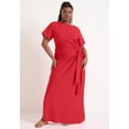 thumbnail image 5 of June & Vie Women's Plus Size Boatneck Gathered Maxi Dress, 5 of 5