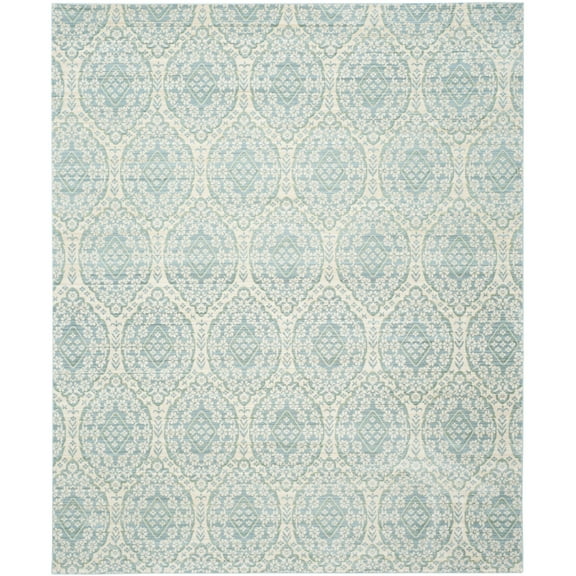 SAFAVIEH Valencia Christopher Damask Polyester Area Rug, Alpine/Cream, 5' x 8'