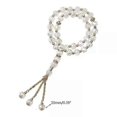 thumbnail image 2 of Muslim Prayer Rosary, 10mm 33 Round Glass Beads Chain, Islamic Scripture, 2 of 5