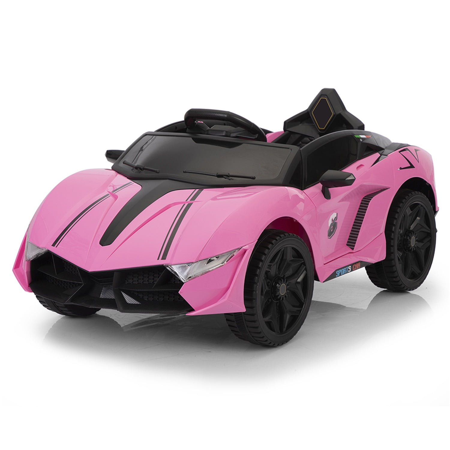 CIPACHO 12V Battery Powered Electric Car Toy for Kids to Ride, Kids Ride on Car w/ 2.4G RC Control, Gifts for Children Cars for 3-6 Years Old, Pink