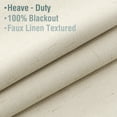 thumbnail image 4 of H.VERSAILTEX 100% Blackout Curtains, Energy Saving Curtains 2 Panels Set, Natural Linen Blended Curtain Panels for Nursery (52" x 63", Bleached Sand), 4 of 6