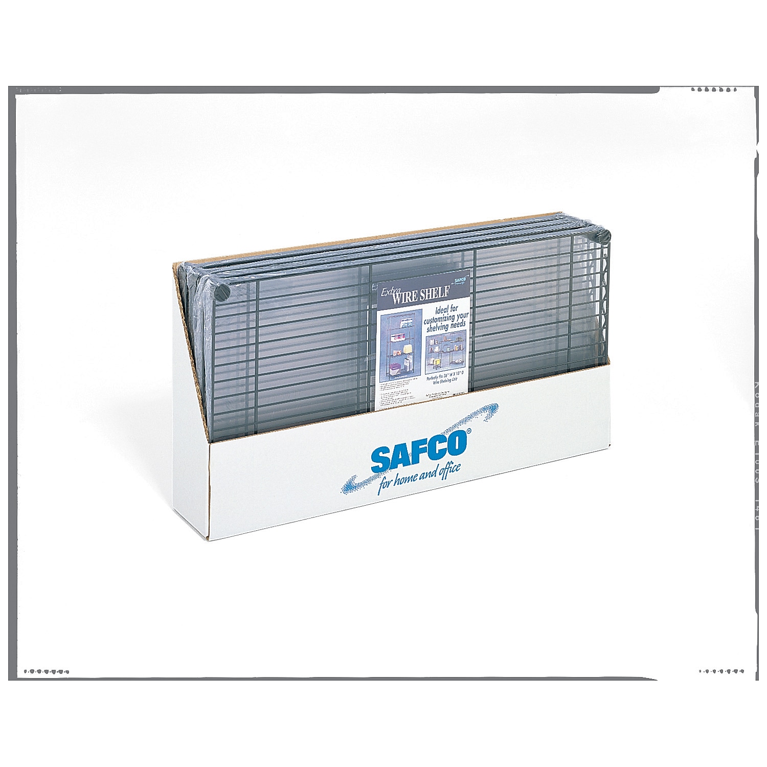 Safco Industrial Wire Extra Shelve 48" x 18" x 1.5" - 4 x Shelf(ves) - 1250 lb Load Capacity - Leveling Glide, Dust Proof - Black - Powder Coated - Steel - Assembly Required