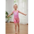 thumbnail image 5 of Gymnastics Leotards for Girls Sparkly Hearts Ballet Unitard with Shorts One-Piece Biketards Outfits for Toddler 2-8T, 5 of 6