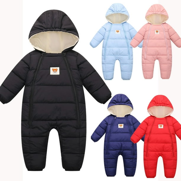 SYNPOS Infant Boys Girls Winter Snowsuit Jumpsuit Baby Warm Padded Coat Hooded Puffer Jacket