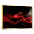 thumbnail image 2 of Designart Abstract Modern Waves Oversized framed wall art decor, Waves framed wall art, Red Echoes Contemplative Abstraction IX , Red Modern Gold framed wall art, 32x16 inches Gold Frame, 2 of 5