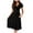 Black, variant on TJAZFJPA Black Lace Dress Women's Solid Elegant V Neck Waist Bubble Sleeve Large Hem Dress Wrap Dress Women's Sundresses