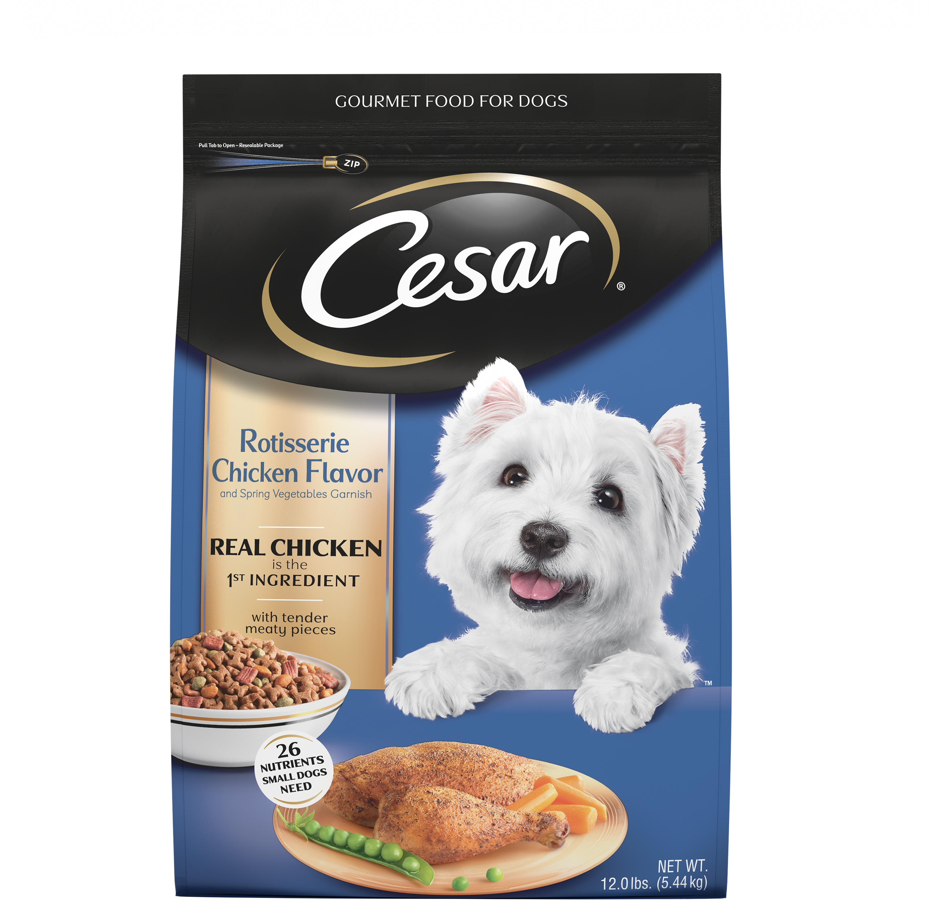 Cesar Small Breed Dry Dog Food Rotisserie Chicken Flavor With Spring Cesar Small Breed Dry Dog Food Rotisserie Chicken Flavor With Spring