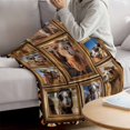 thumbnail image 3 of Wildlife Camels Blanket Soft Cozy Warm Throw Blanket for Couch, Plush Fuzzy Flannel Fleece Blankets for Sofa, Deserts Animals Brown Geometric Rustic Bed Blankets Lightweight Gifts for Women, 50"x80", 3 of 9