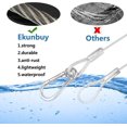 thumbnail image 3 of 5/64 x Stainless Steel Cable Rope Loop Heavy Duty Bicycle Lock Hook Flexible Security Cable Lock and Chain for Luggage Hanging Light Plant Picture Stainless Steel, 3 of 5