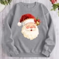 thumbnail image 2 of Hooded Sweatshirt for Women Fashion Loose Casual Christmas Printed Round Neck Long Sleeve Hoodless Sweatshirt, 2 of 7