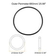 thumbnail image 2 of Unique Bargains Universal Sewing Machine Motor Stretch Belt 660mm 26" Perimeter, 8.6mm Belt Thick, 2 of 5