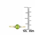 thumbnail image 3 of Sterling Silver 1/2ct TGW Peridot and White Diamond Accent Ring, 3 of 5
