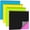 Neon, variant on GYA 4 Pack Landscape Notebook Top Spiral Bound 11 x 9.5 Inch College Ruled Legal Pads 50 Sheets Each Hole Punched Multicolor Covers White Paper for Office School Project Notes