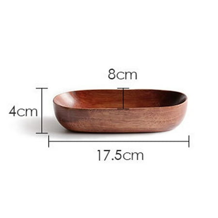 

Wooden Dried Fruit Dish Solid Tableware Food Serving Tray Desserts Snack Dishes Household Plate Dinnerware salad bowl