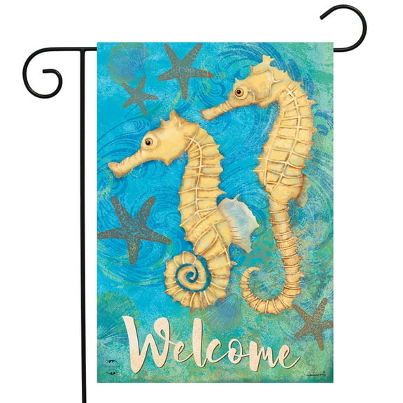 Briarwood Lane Seahorse Welcome Garden Flag