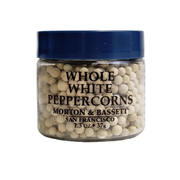 Morton & Bassett Whole White Peppercorns, 1.3 oz – Single Spice