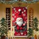 thumbnail image 4 of Cubierta de puerta navideña de 35 x 71 pulgadas - Diseño de Papá Noel - Decoración navideña para puerta - Decoración para festivales y fiestas, 4 of 5