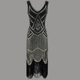thumbnail image 2 of YYDGH Plus Size 1920s Vintage Fringed Sequin Beaded Tassels Hem Flapper Dress for Women Cocktail Party Dresses Silver L, 2 of 4