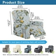 thumbnail image 6 of SCRAWLGOD Floral Leaf Butterfly Gray 4-Pieces Recliner Chair Covers, Seater Cover for Recliner Chair, Spandex Fabric Recliner Slipcovers with Pockets, Furniture Covers for Pet, Living Room, 6 of 7