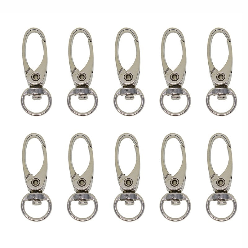 10x Lobster Swivel Clasps Trigger Clips Snap Hooks Bag Key Ring DIY Findings 