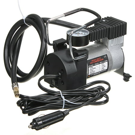 air tyre compressor 12v duty heavy inflator pump tire portable truck 100psi cigarette van plug barometer caravan 144w suv universal