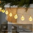 thumbnail image 3 of Globe String Lights Fairy Battery Operated 26ft 60LED with Remote Waterproof Indoor Outdoor Hanging Decorative Christmas for Home Party Patio Garden Wedding, 3 of 15