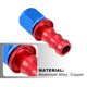 thumbnail image 5 of Auto 4AN Recto Hembra Giratorio Manguera Conexión Aluminio Aleación Rojo Azul AN10, 5 of 8