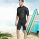 thumbnail image 2 of Traje de neopreno corto de 2 mm para hombre con cremallera trasera para surf, buceo y esnórquel. Negro XXXL, 2 of 8