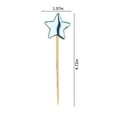 thumbnail image 3 of HongHeng Clearance Under $2.00 50 PCS Star Cocktail Picks- Wooden Star Cocktail Picks Toothpick Strings for Appetizers- Fruit and Drinks Decoration Christmas Party Supplies, 3 of 8