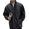 thumbnail image 5 of Reed® Men's 34'' Raglan Car Coat in Imported Lamb with Zip-out Lining (2XT, Black), 5 of 10
