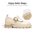 thumbnail image 2 of DREAM PAIRS Girls Mary Jane Shoes, Platform School Uniform Dress Shoes with Adjustable Buckle Strap, Chunky Sole T-Strap Casual Flats, 2 of 6