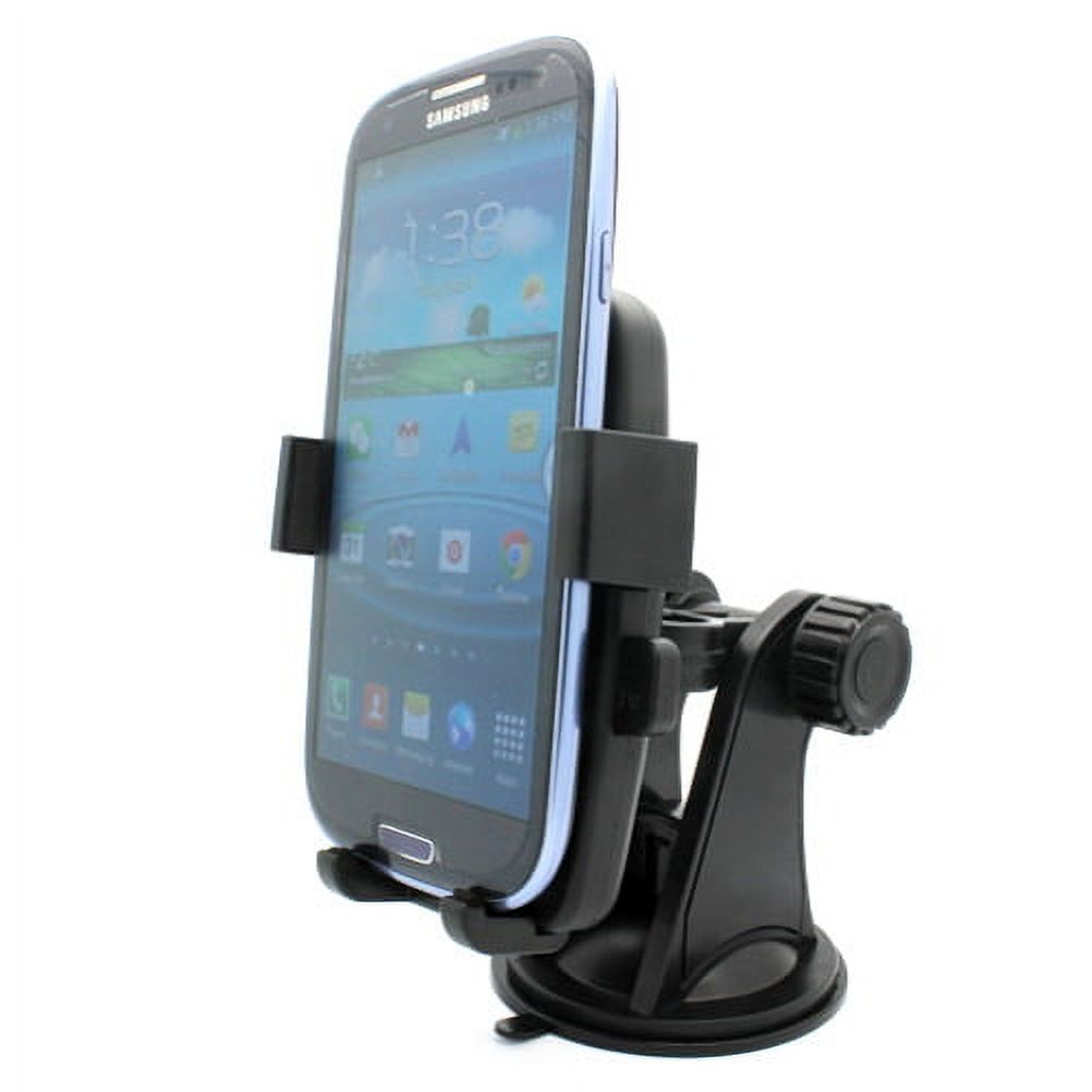 Type-C 3.1A Charger w Holder Windshield Car Mount P2W for Acer Liquid Jade Primo - Alcatel PulseMix, 7, Idol 5S 5 4S - ASUS Zenfone V Live, ROG Phone, AR 6 5z 4 Pro - Blackberry Motion, Key2 - image 4 of 13