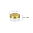 thumbnail image 2 of Transparente Plástico Frascos con Oro Aluminio Tapa - 8Uds 3oz/80ml Almacenamiento Recipientes Juego 70mm Diámetro Reutilizables Macetas para Cocina Organizador Unique Bargains conjuntos de contenedores de almacenamiento de alimentos, 2 of 5