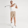 thumbnail image 6 of MASKERT Men's Casual Shorts-7" Lightweight Golf Shorts Flat Front Hybrid Work Dress Short Quick Dry Khaki, 6 of 8