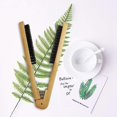 thumbnail image 2 of Hair Straightening Brush with Solid Wood Handle, AntiStatic VShaped Temperature Resistant Design, 2 of 4