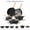 Black, variant on 12-piece cookware set, non-stick granite cookware set, includes frying pan, casserole, stockpot, matching lids and pot mats - heavy-duty durable cookware, suitable for all stovetops (induction/elektr