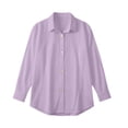 thumbnail image 3 of cocolona Heart-Shaped Button Down Blouses for Women Solid Color Long Sleeve Lapel Shirts Trendy Casual Blouses, 3 of 7
