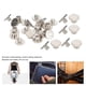 thumbnail image 3 of 30 Set Book Rivets Knurling Flat Brass Leather Binding Button Tack 9.5x6mm Nail 4mm Screw(Silver ), 3 of 3