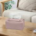 thumbnail image 6 of Tissue Box under $5! Yannianjz Leather Tissue Box Cover, Modern Tissue Box Holder for Living Room Bedroom Office, Spring Loaded Napkin Box for Home Decor, Dust Proof Tissue Dispenser, 6 of 6